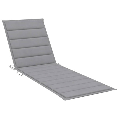 Ligbed Met Tafeltje En Kussen Massief Acaciahout Grijs 1 ligbed met tafel