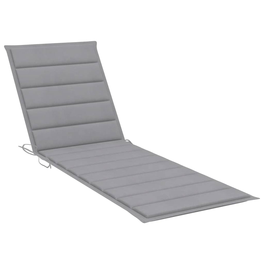 Ligbed Met Tafeltje En Kussen Massief Acaciahout Grijs 1 ligbed met tafel
