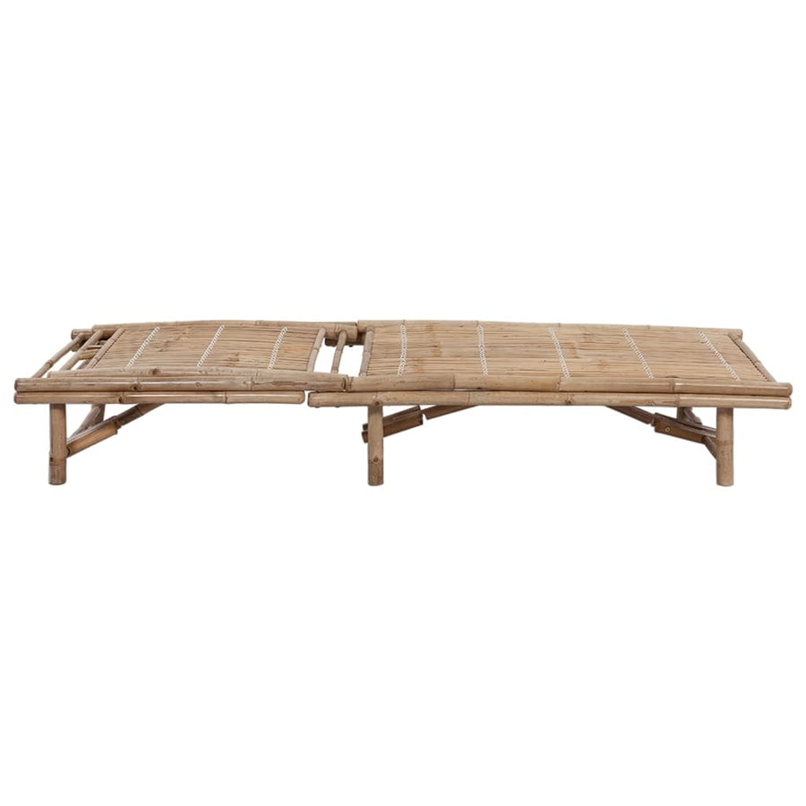 Ligbed Met Kussen Bamboe Taupe