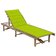 Ligbed bamboe verstelbaar 200x65x87 cm