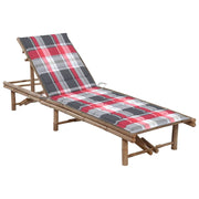 Ligbed bamboe met kussen 200x65x87 cm