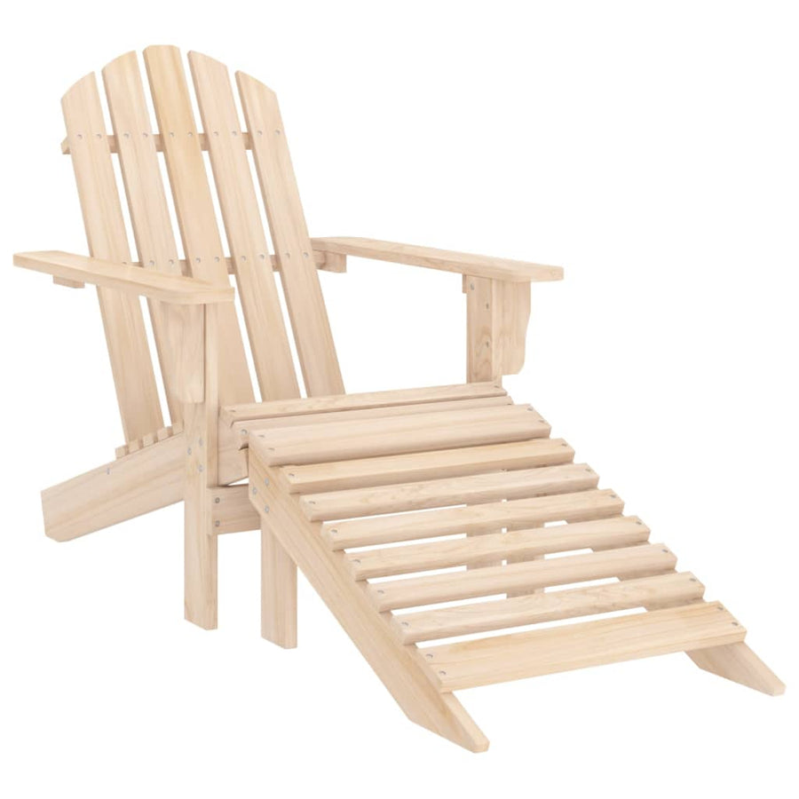 Tuinstoel Adirondack Met Voetenbank Massief Vurenhout Lichthout