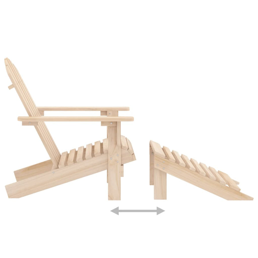 Tuinstoel Adirondack Met Voetenbank Massief Vurenhout Lichthout