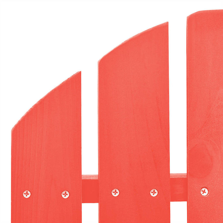 Tuinstoel Adirondack Met Voetenbank Massief Vurenhout Rood