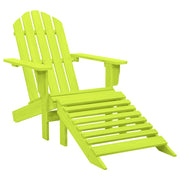 Tuinstoel Adirondack Met Voetenbank Massief Vurenhout Groen