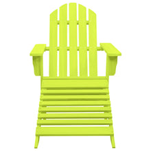 Tuinstoel Adirondack Met Voetenbank Massief Vurenhout Groen