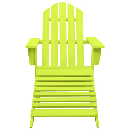 Tuinstoel Adirondack Met Voetenbank Massief Vurenhout Groen