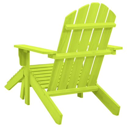 Tuinstoel Adirondack Met Voetenbank Massief Vurenhout Groen