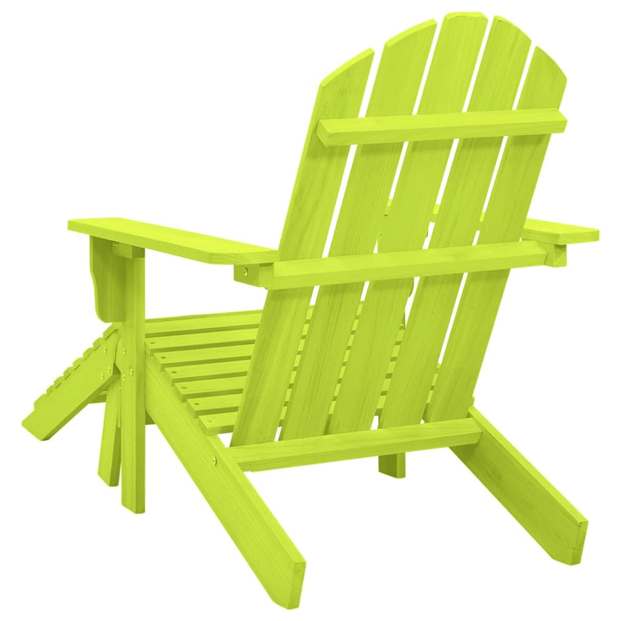 Tuinstoel Adirondack Met Voetenbank Massief Vurenhout Groen