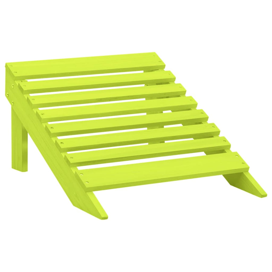 Tuinstoel Adirondack Met Voetenbank Massief Vurenhout Groen