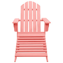 Tuinstoel Adirondack Met Voetenbank Massief Vurenhout Roze
