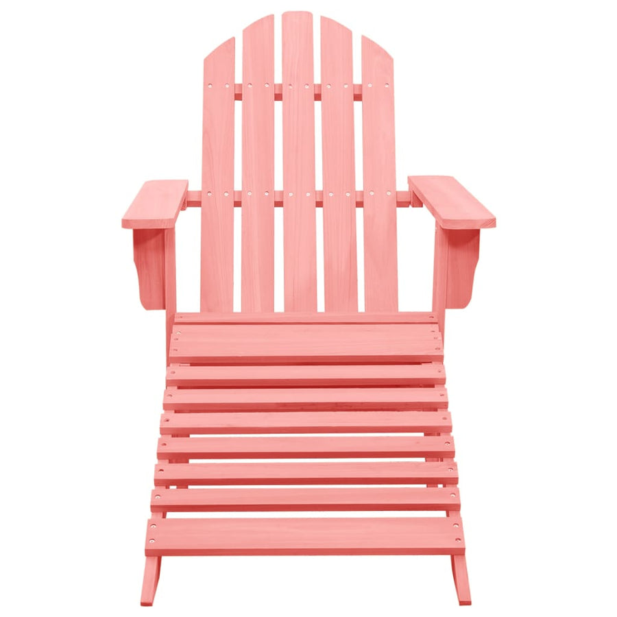 Tuinstoel Adirondack Met Voetenbank Massief Vurenhout Roze