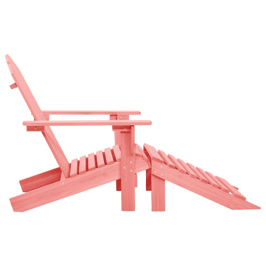Tuinstoel Adirondack Met Voetenbank Massief Vurenhout Roze