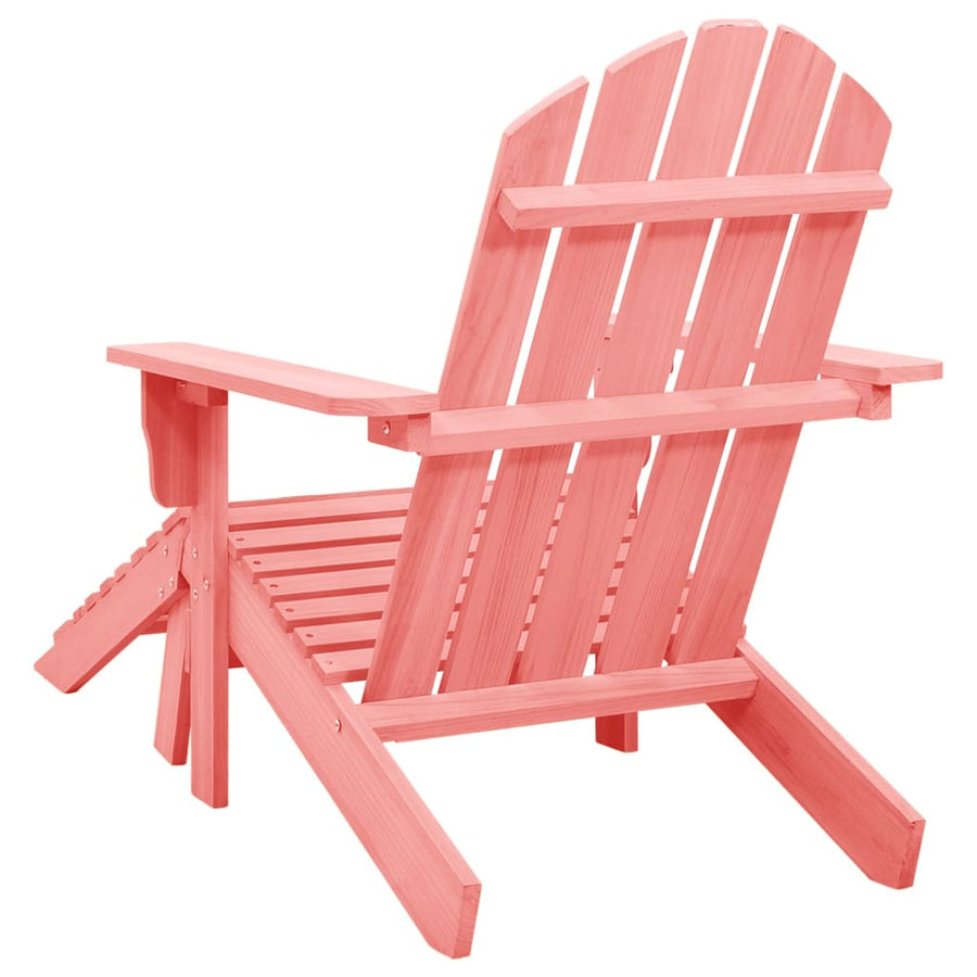 Tuinstoel Adirondack Met Voetenbank Massief Vurenhout Roze