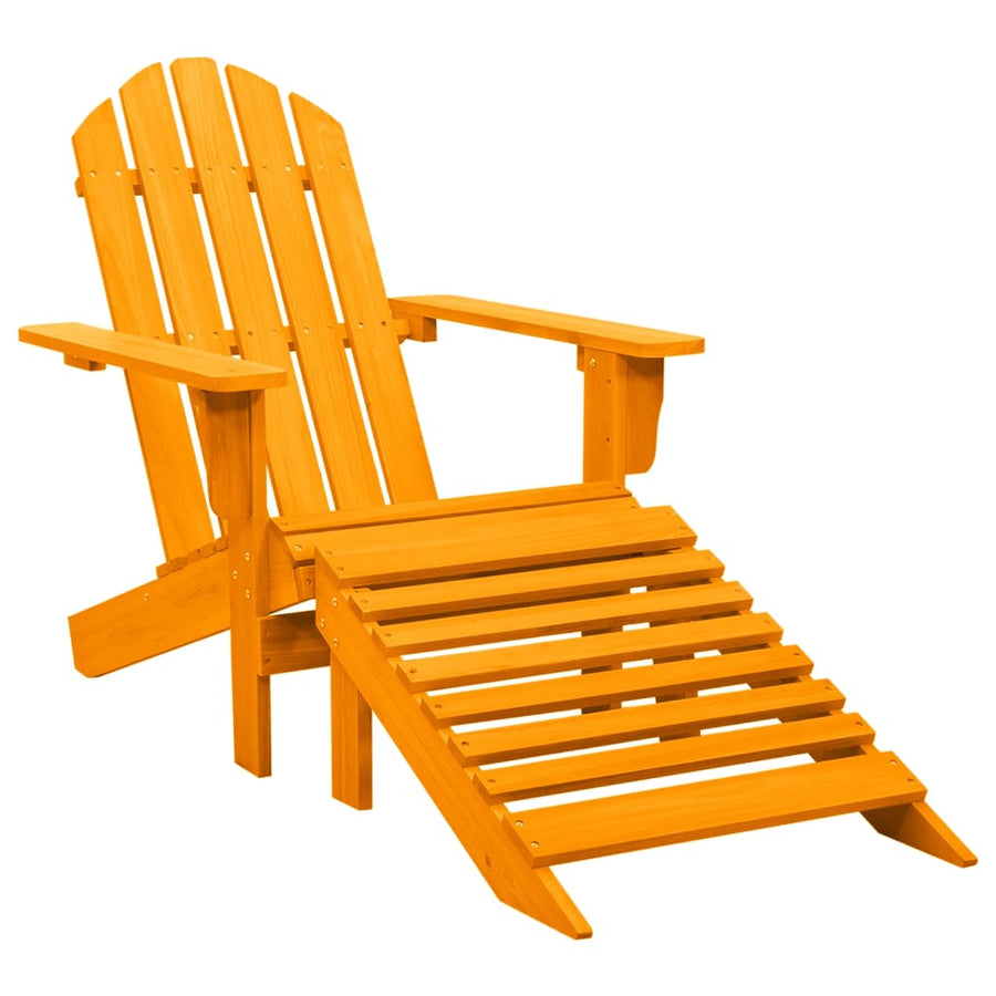 Tuinstoel Adirondack Met Voetenbank Massief Vurenhout Oranje orange