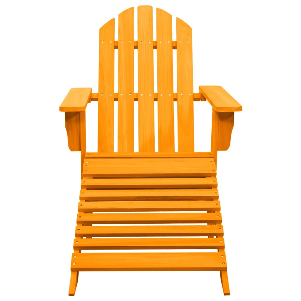 Tuinstoel Adirondack Met Voetenbank Massief Vurenhout Oranje orange