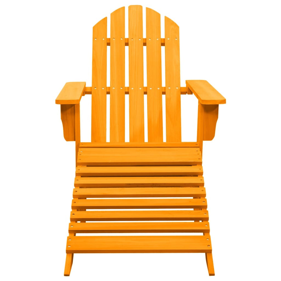 Tuinstoel Adirondack Met Voetenbank Massief Vurenhout Oranje orange