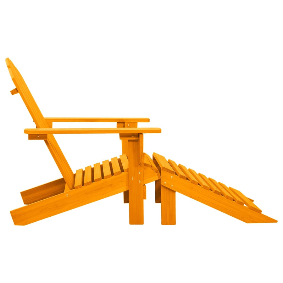 Tuinstoel Adirondack Met Voetenbank Massief Vurenhout Oranje orange