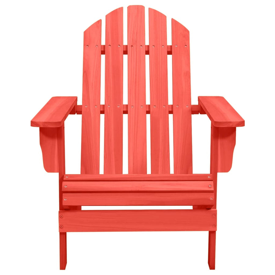 Tuinstoel Adirondack Massief Vurenhout Rood