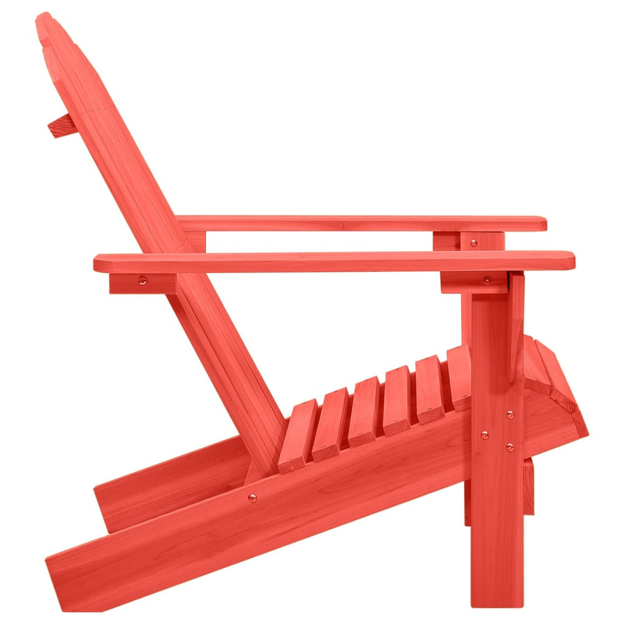 Tuinstoel Adirondack Massief Vurenhout Rood