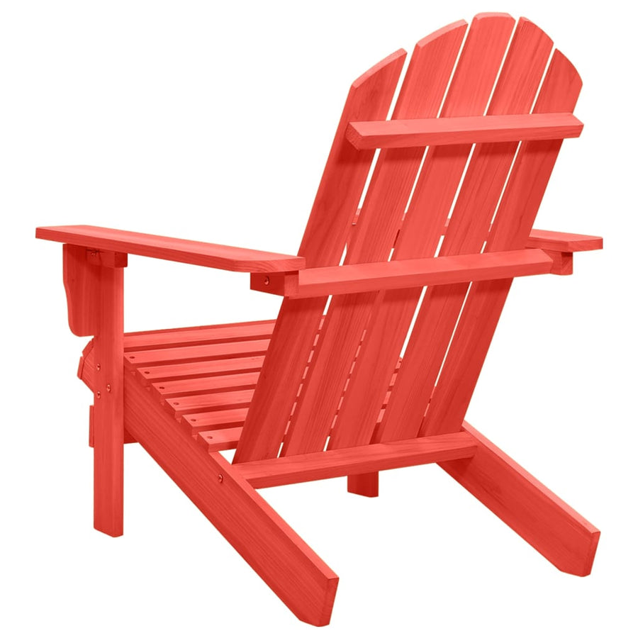 Tuinstoel Adirondack Massief Vurenhout Rood