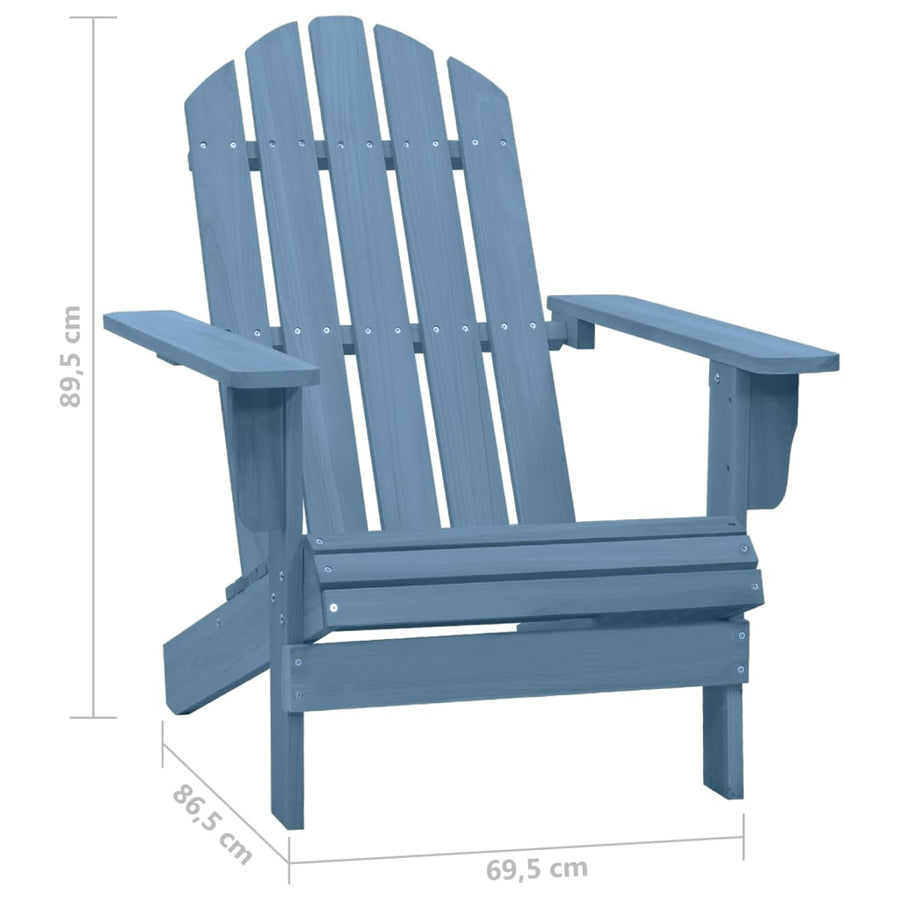 Tuinstoel Adirondack Massief Vurenhout Blauw
