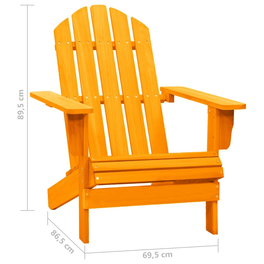 Tuinstoel Adirondack Massief Vurenhout Oranje orange