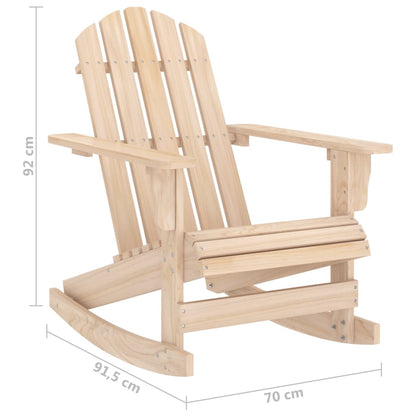 Schommelstoel Adirondack Massief Vurenhout Bruin