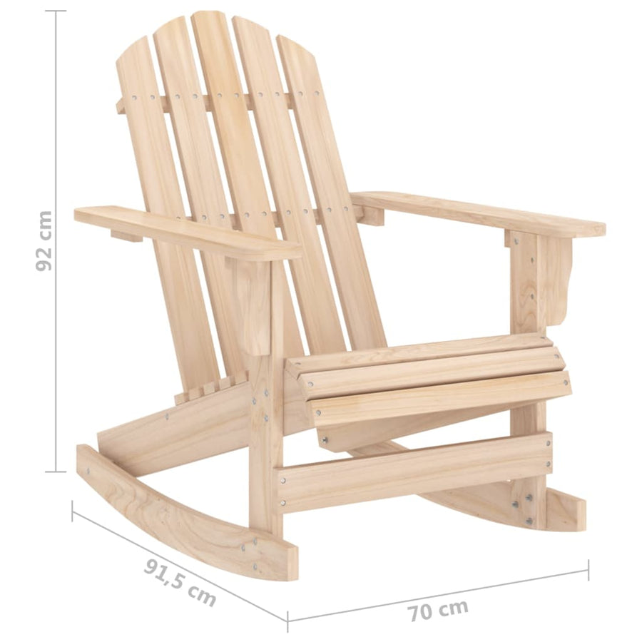 Schommelstoel Adirondack Massief Vurenhout Bruin