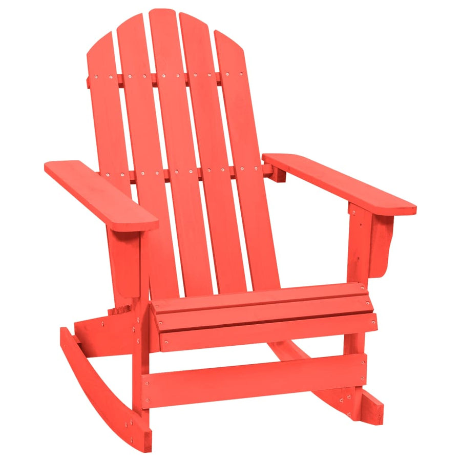 Schommelstoel Adirondack Massief Vurenhout Rood