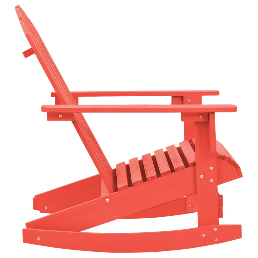 Schommelstoel Adirondack Massief Vurenhout Rood