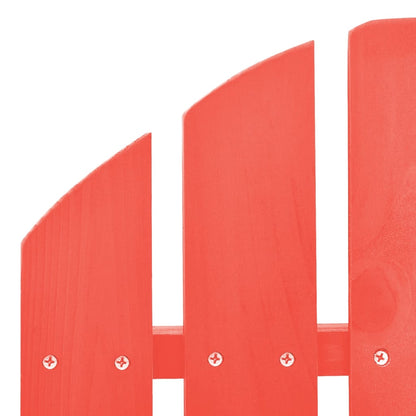 Schommelstoel Adirondack Massief Vurenhout Rood
