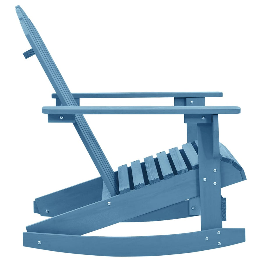 Schommelstoel Adirondack Massief Vurenhout Blauw