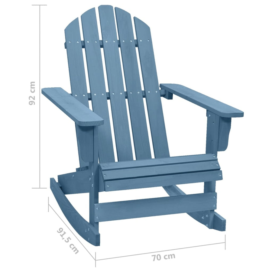 Schommelstoel Adirondack Massief Vurenhout Blauw