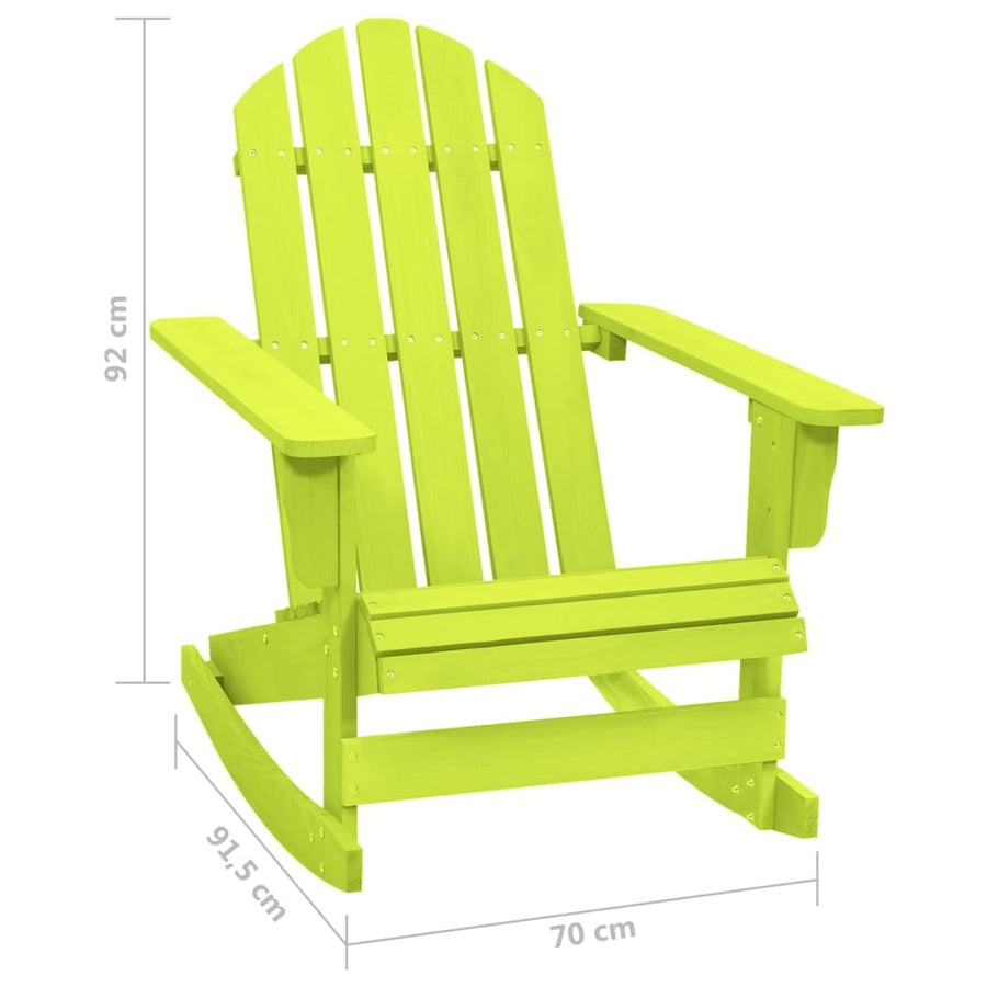 Schommelstoel Adirondack Massief Vurenhout Groen