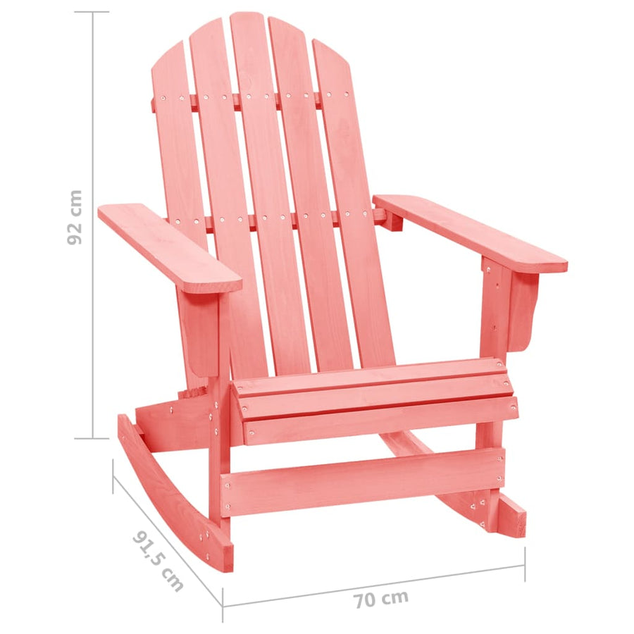 Schommelstoel Adirondack Massief Vurenhout Roze