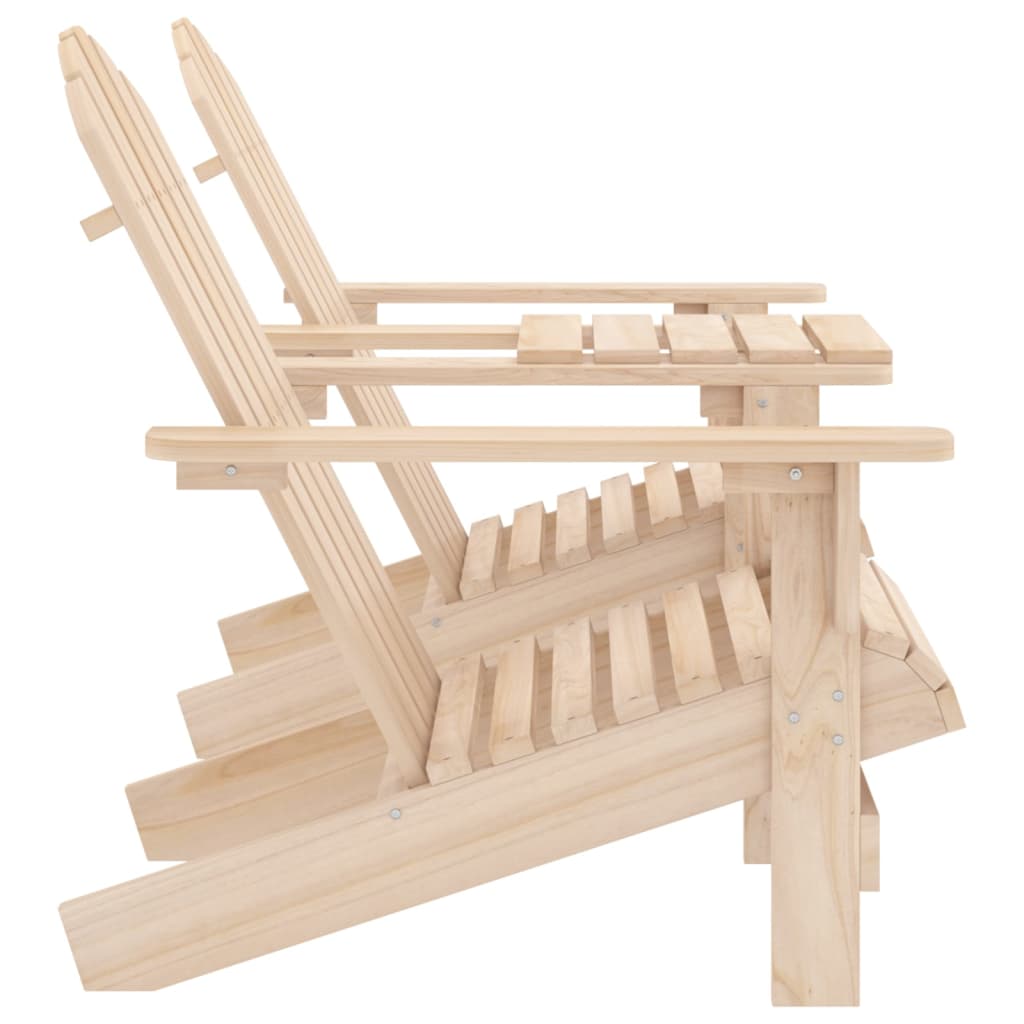 Tuinstoelen Adirondack Met Tafeltje Massief Vurenhout 1 Lichtbruin