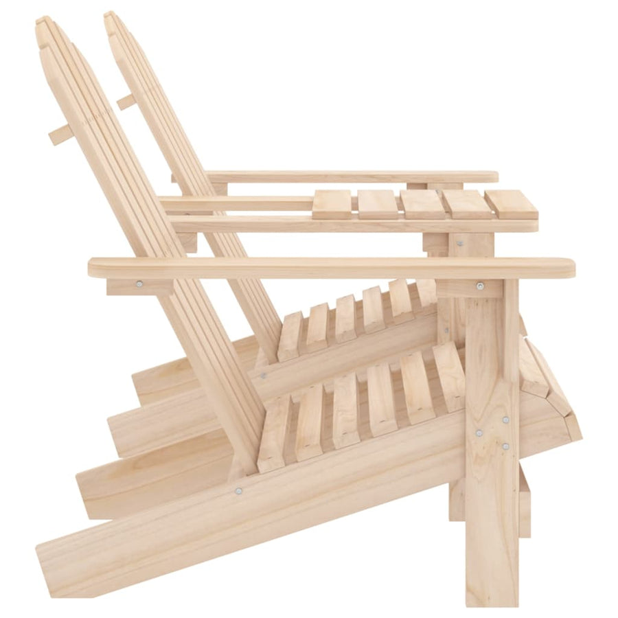 Tuinstoelen Adirondack Met Tafeltje Massief Vurenhout 1 Lichtbruin