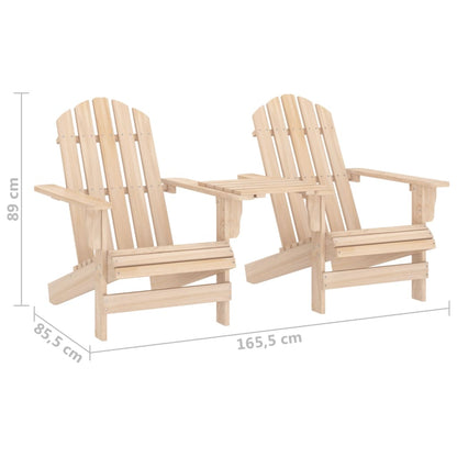 Tuinstoelen Adirondack Met Tafeltje Massief Vurenhout 1 Lichtbruin