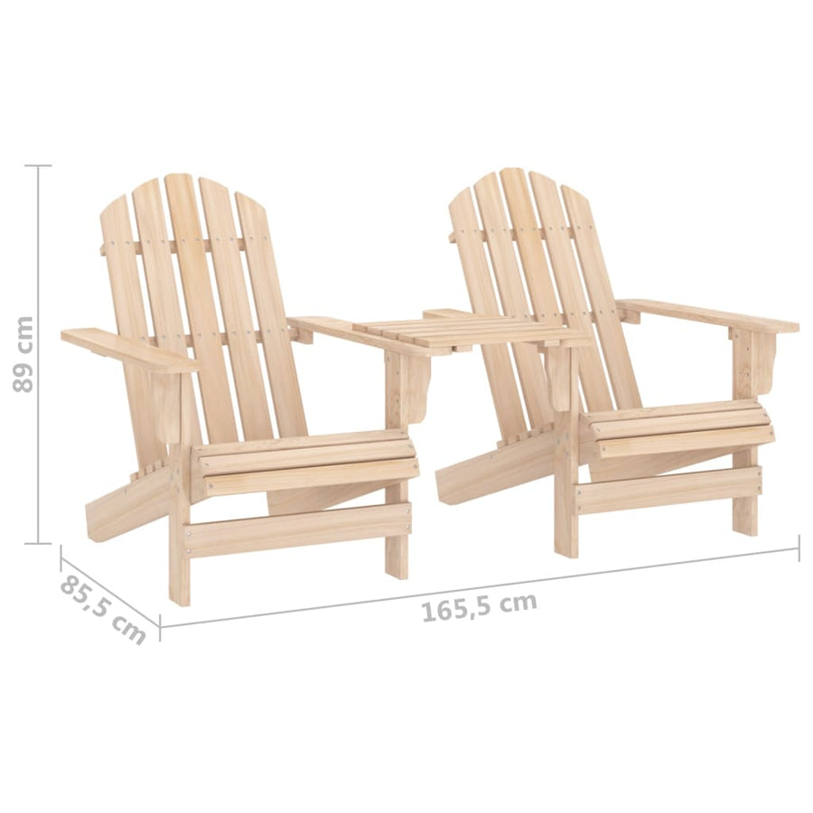 Tuinstoelen Adirondack Met Tafeltje Massief Vurenhout 1 Lichtbruin
