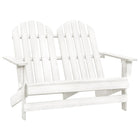 Tuinstoel Adirondack 2-zits massief vurenhout wit