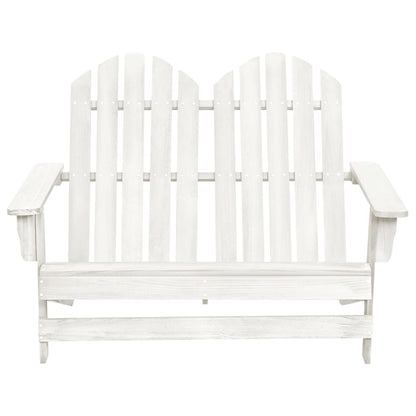 Tuinstoel 2-Zits Adirondack Massief Vurenhout Wit
