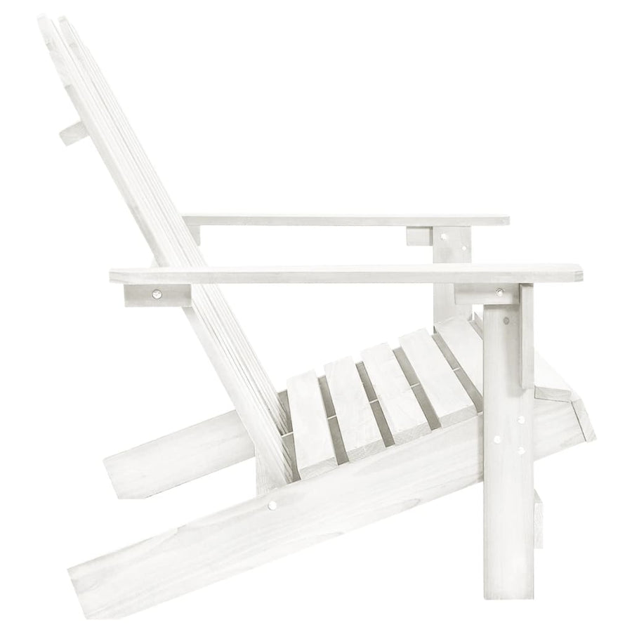 Tuinstoel 2-Zits Adirondack Massief Vurenhout Wit