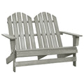 Tuinstoel 2-Zits Adirondack Massief Vurenhout Grijs