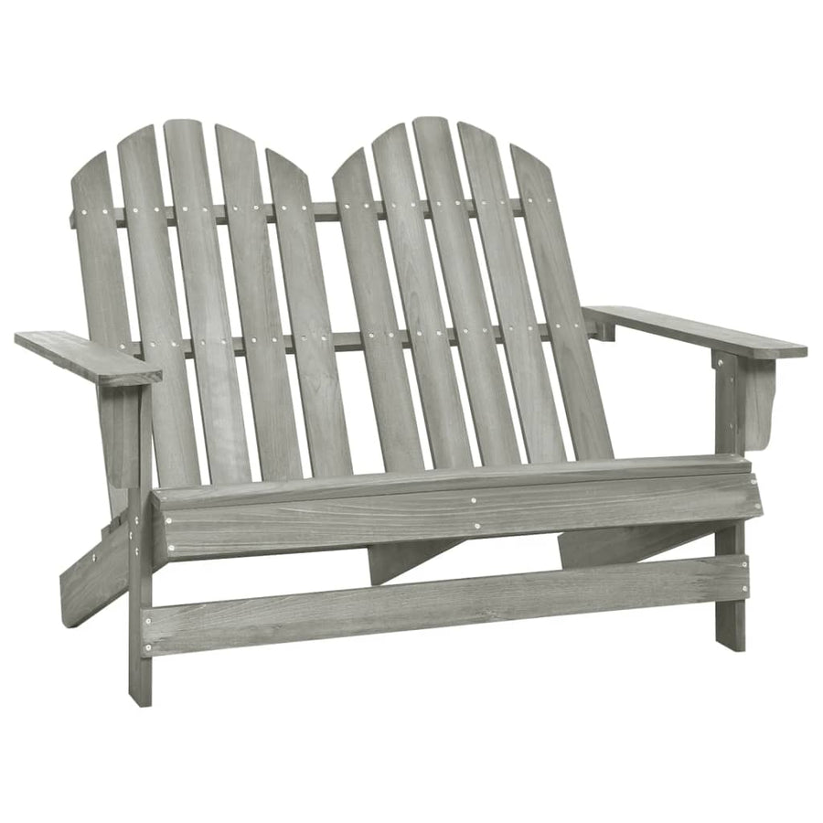 Tuinstoel 2-Zits Adirondack Massief Vurenhout Grijs