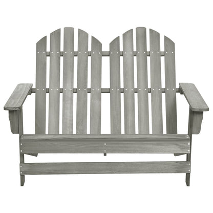 Tuinstoel 2-Zits Adirondack Massief Vurenhout Grijs