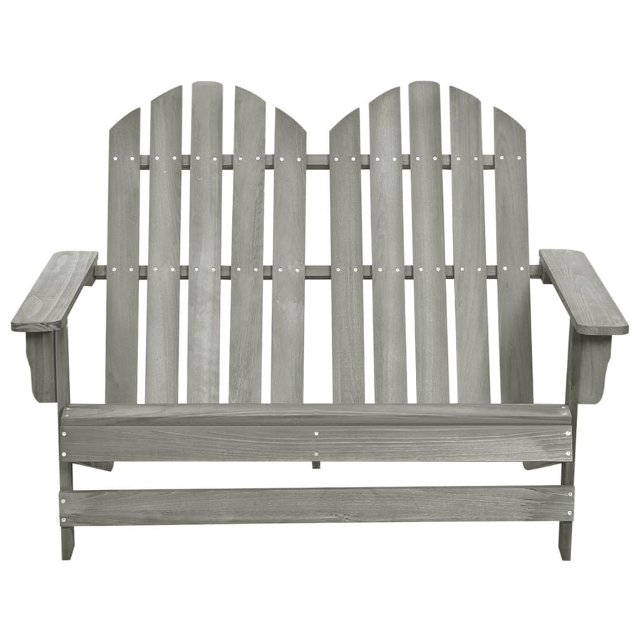 Tuinstoel 2-Zits Adirondack Massief Vurenhout Grijs