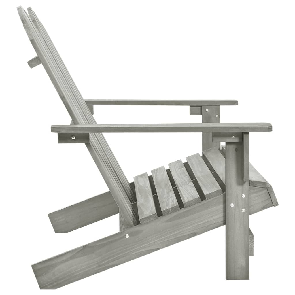 Tuinstoel 2-Zits Adirondack Massief Vurenhout Grijs
