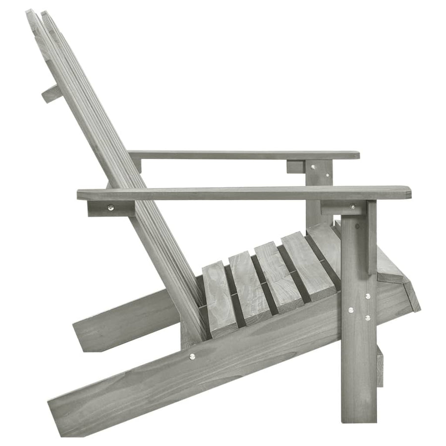 Tuinstoel 2-Zits Adirondack Massief Vurenhout Grijs