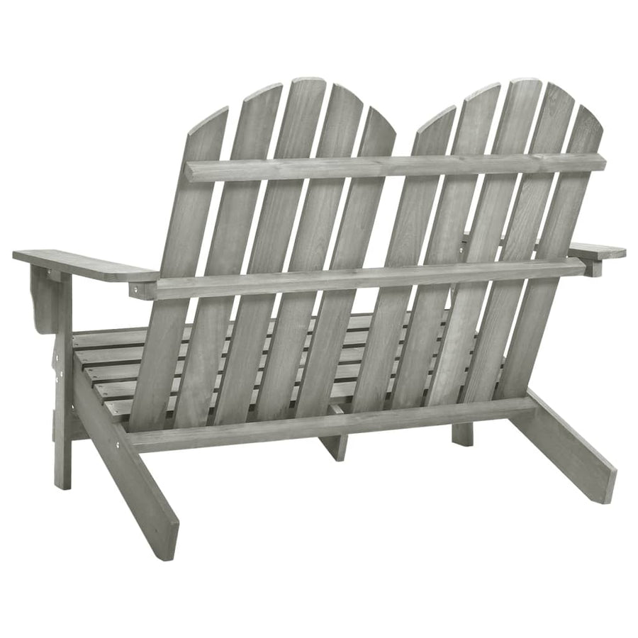 Tuinstoel 2-Zits Adirondack Massief Vurenhout Grijs